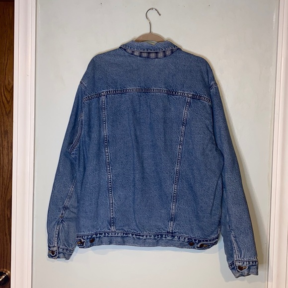 Vintage Levi's Trucker Flannel Lined Denim Blue Jean Jacket-100% Cotton USA Sz L - Picture 11 of 16
